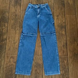 Hollister high rise cargo dad jean